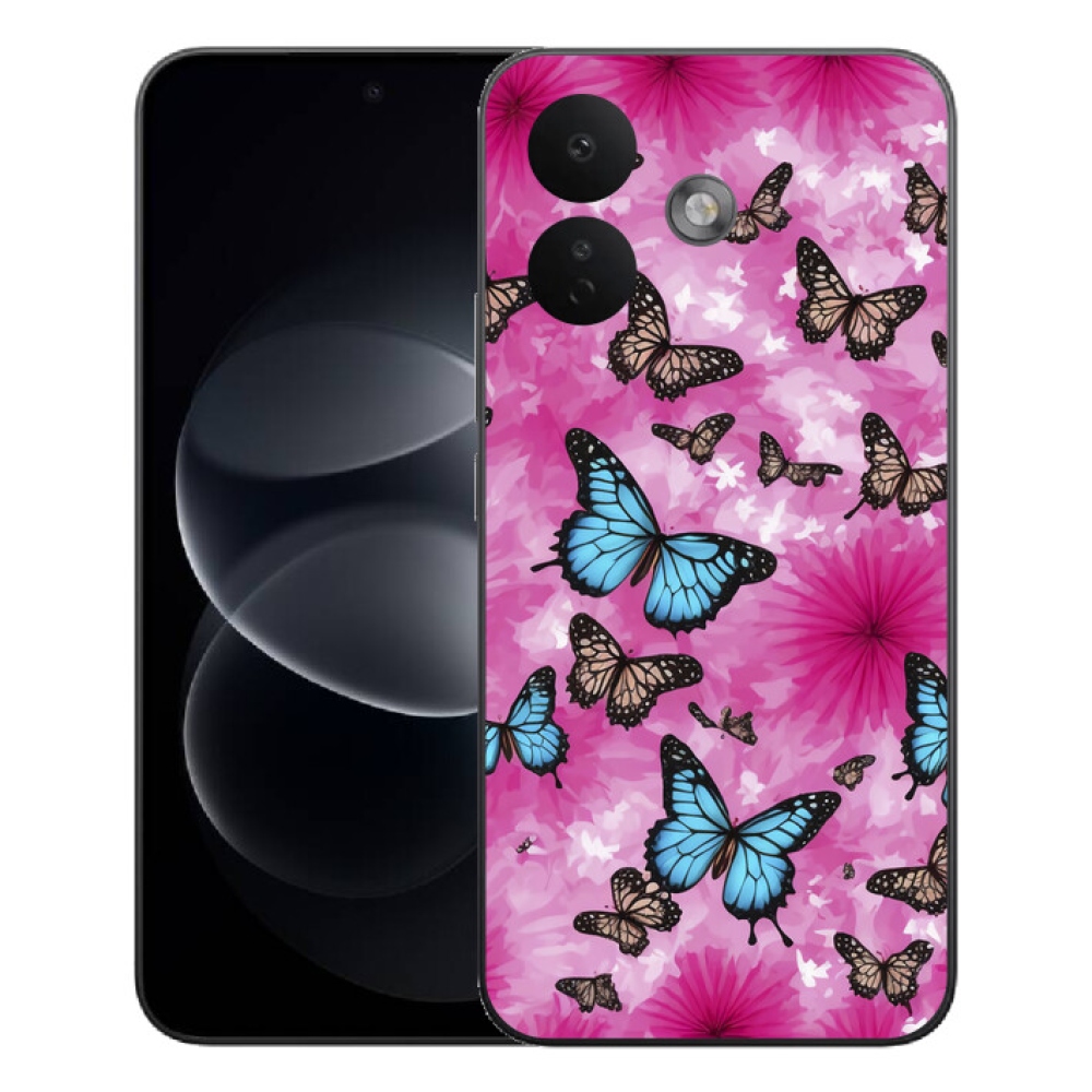 Gélový kryt mmCase na Xiaomi Redmi Note 17 Pro 5G - motýlia záhrada