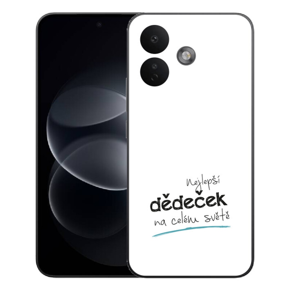 Gélový kryt mmCase na Xiaomi Redmi Note 17 Pro 5G - najlepší dedko 3 biele pozadie