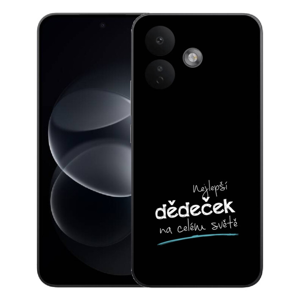 Gélový kryt mmCase na Xiaomi Redmi Note 17 Pro 5G - najlepší dedko 3 čierne pozadie