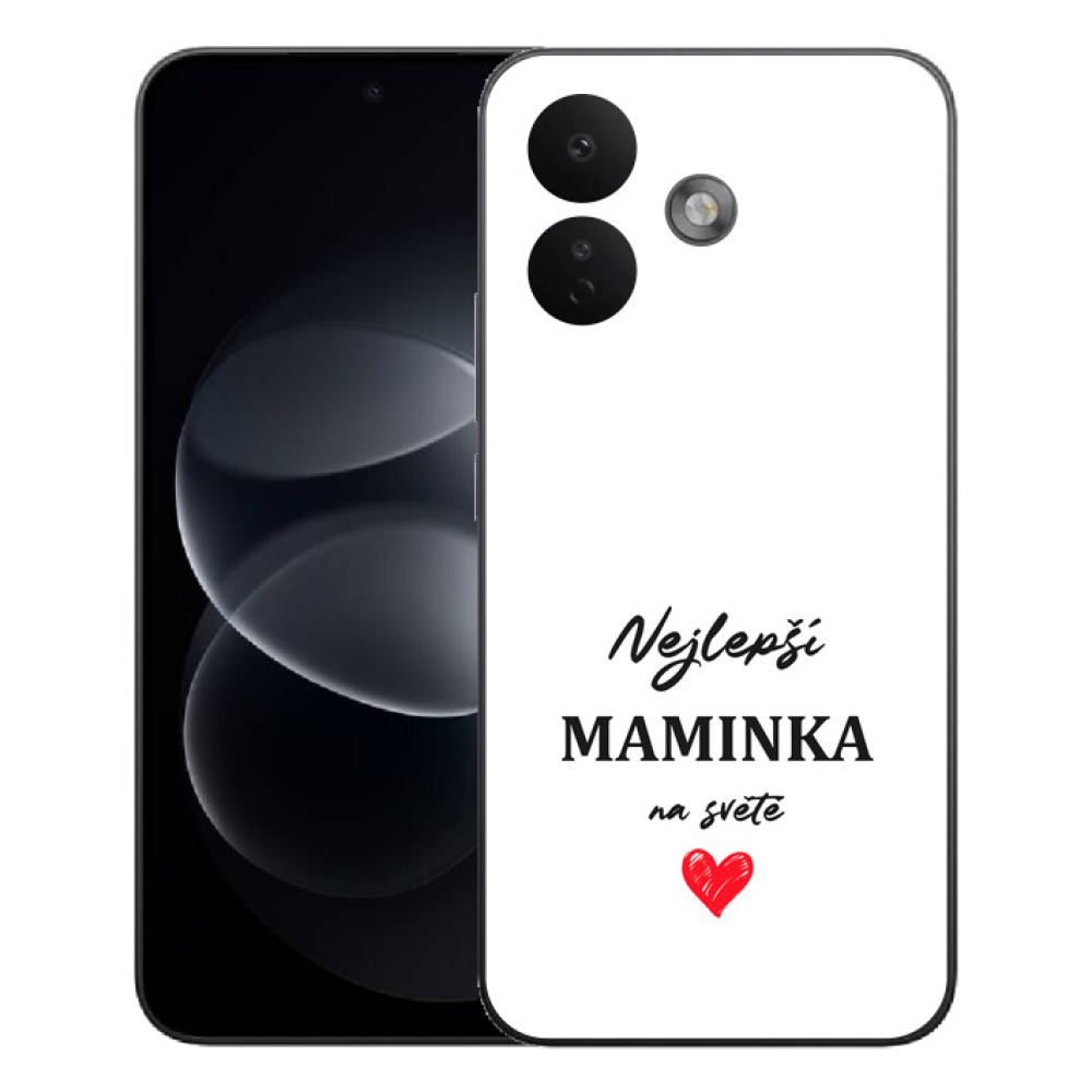 Gélový kryt mmCase na Xiaomi Redmi Note 17 Pro 5G - najlepšia mamička 1 biele pozadie
