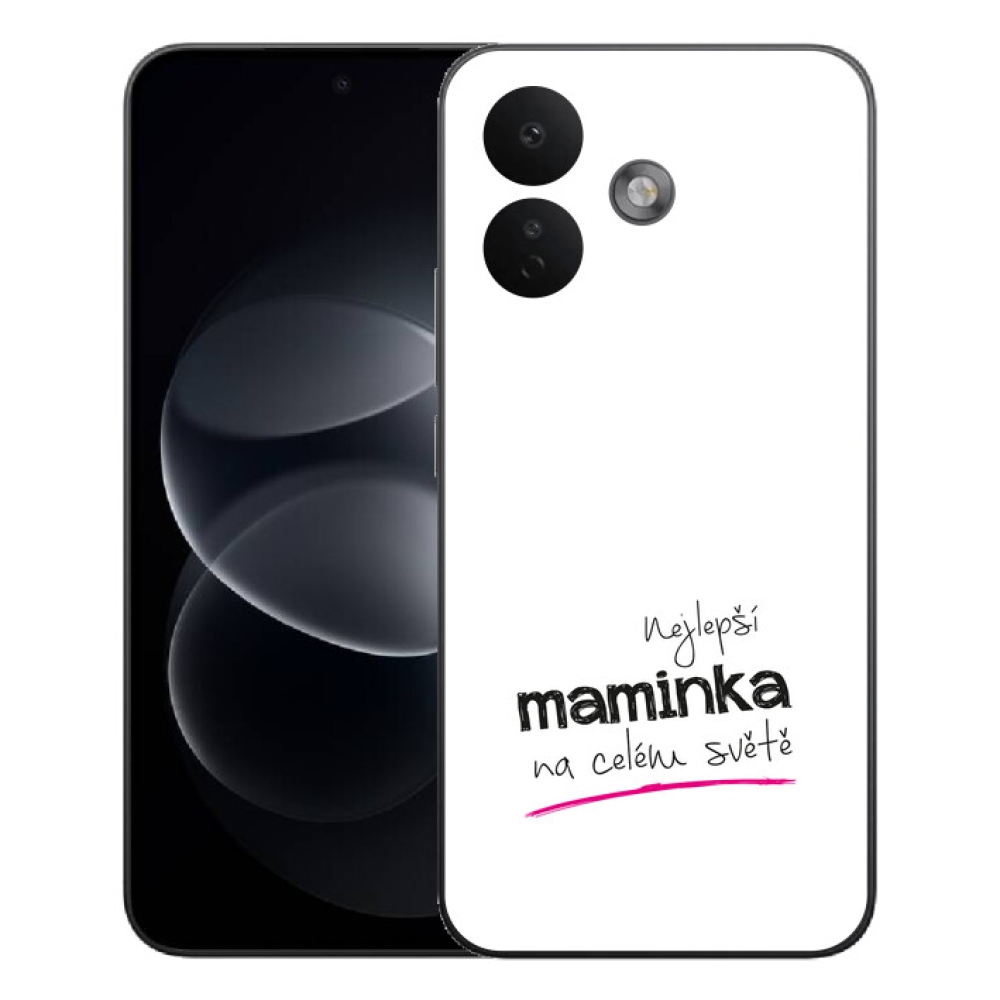 Gélový kryt mmCase na Xiaomi Redmi Note 17 Pro 5G - najlepšia mamička 4 biele pozadie