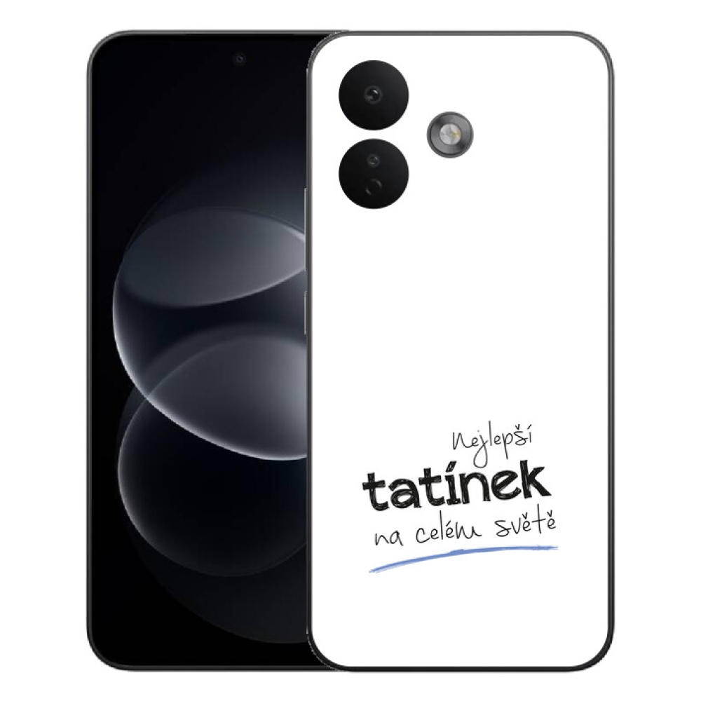Gélový kryt mmCase na Xiaomi Redmi Note 17 Pro 5G - najlepší otecko 4 biele pozadie