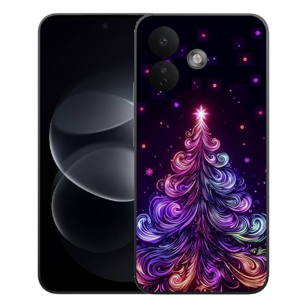 Gélový kryt mmCase na Xiaomi Redmi Note 17 Pro 5G - neónový vianočný stromček 1