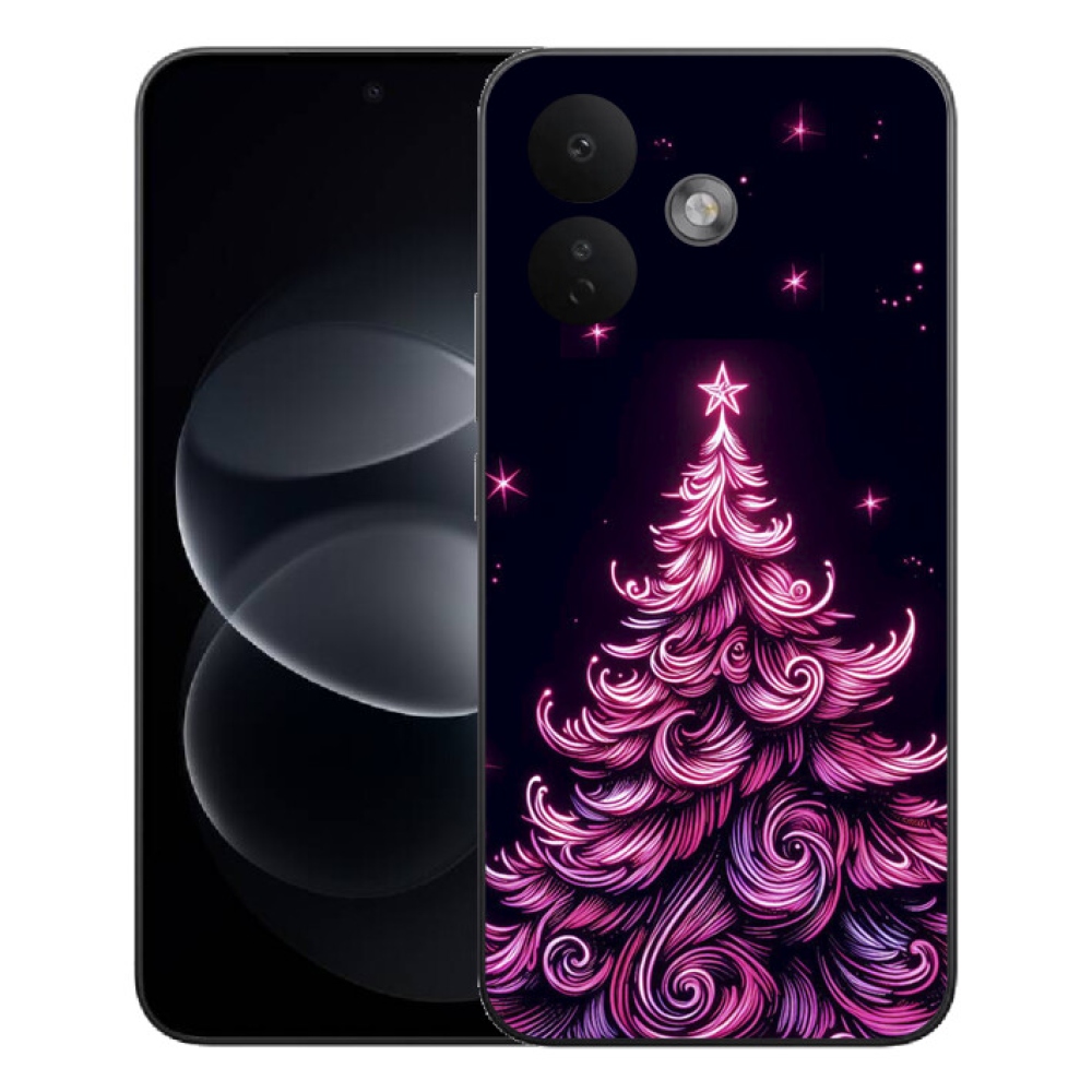 Gélový kryt mmCase na Xiaomi Redmi Note 17 Pro 5G - neónový vianočný stromček 2
