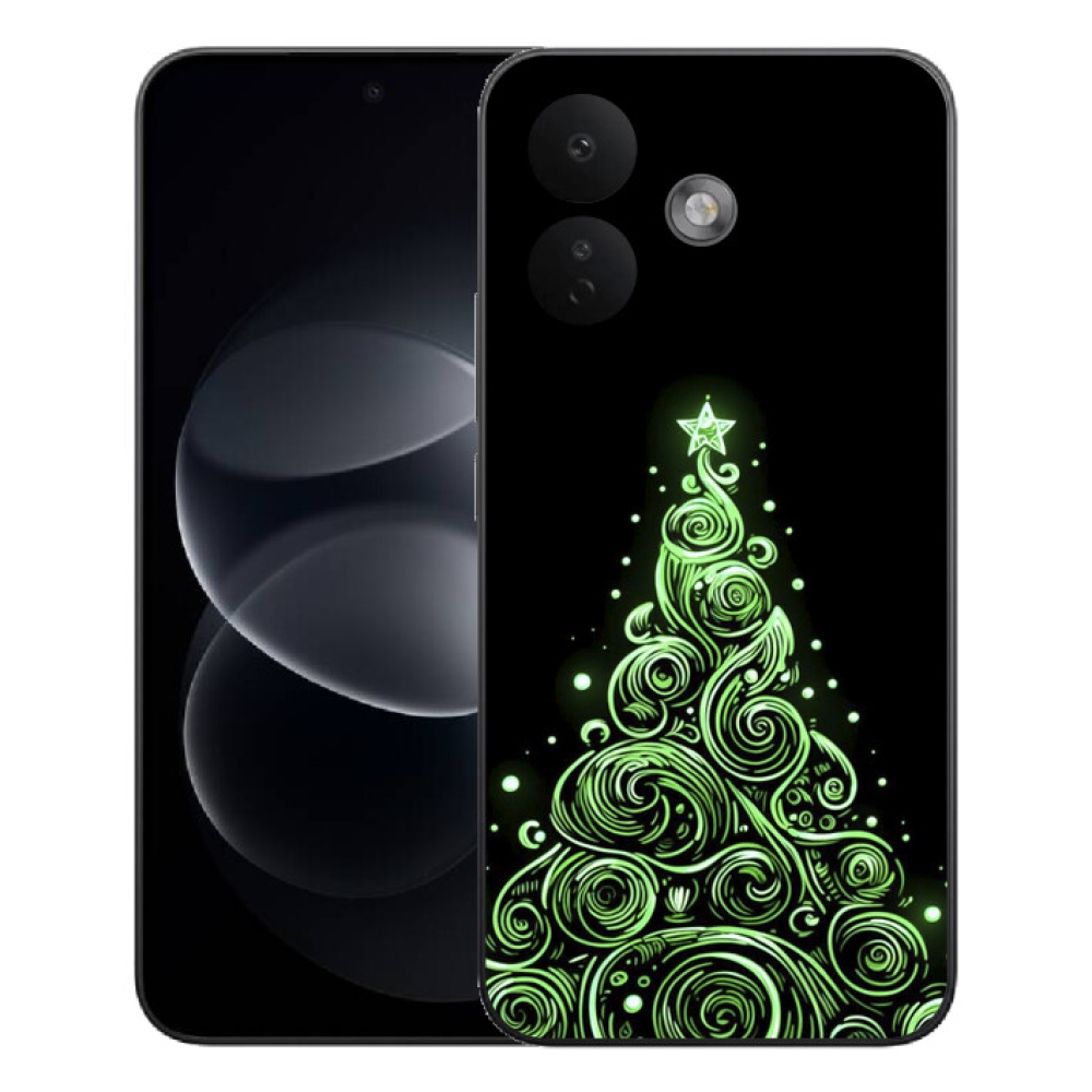 Gélový kryt mmCase na Xiaomi Redmi Note 17 Pro 5G - neónový vianočný stromček 3