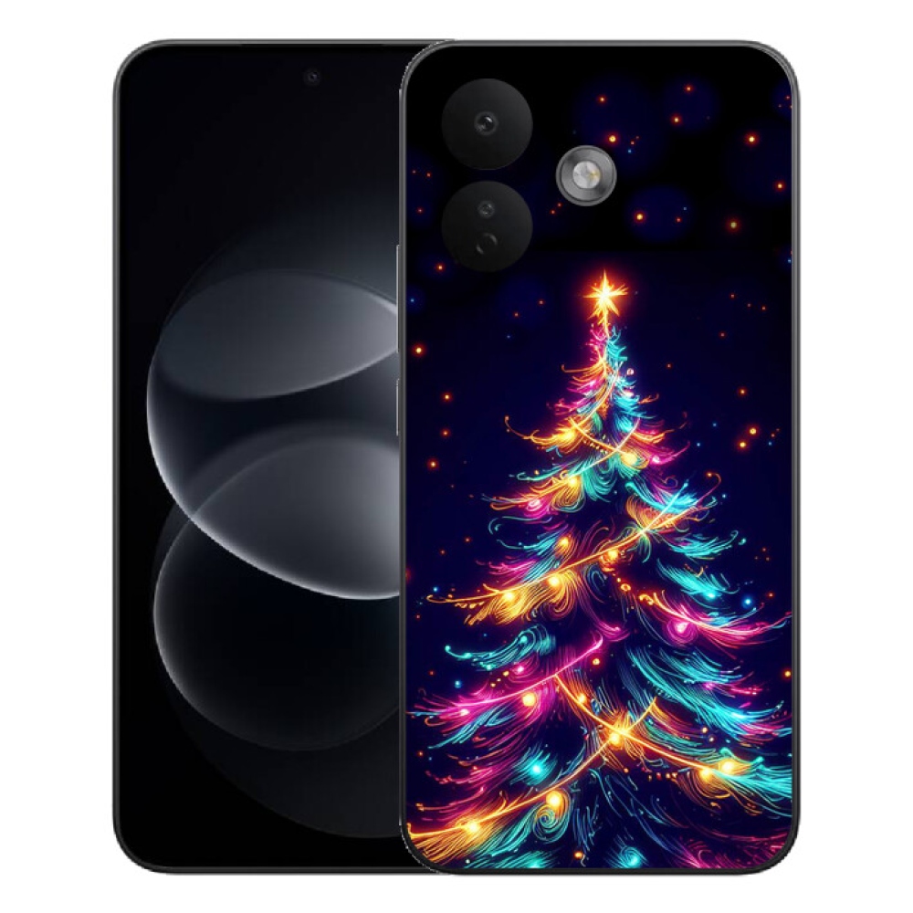 Gélový kryt mmCase na Xiaomi Redmi Note 17 Pro 5G - neónový vianočný stromček