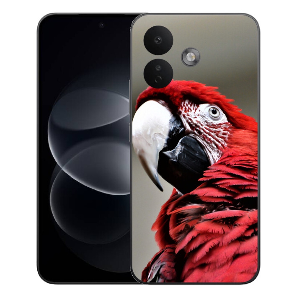 Gélový kryt mmCase na Xiaomi Redmi Note 17 Pro 5G - papagáj ara červený