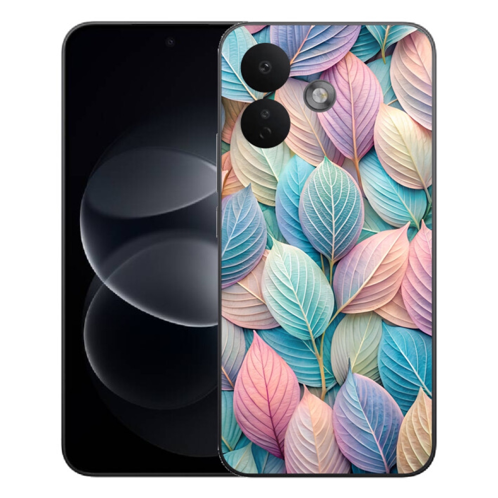 Gélový kryt mmCase na Xiaomi Redmi Note 17 Pro 5G - pastelové listy