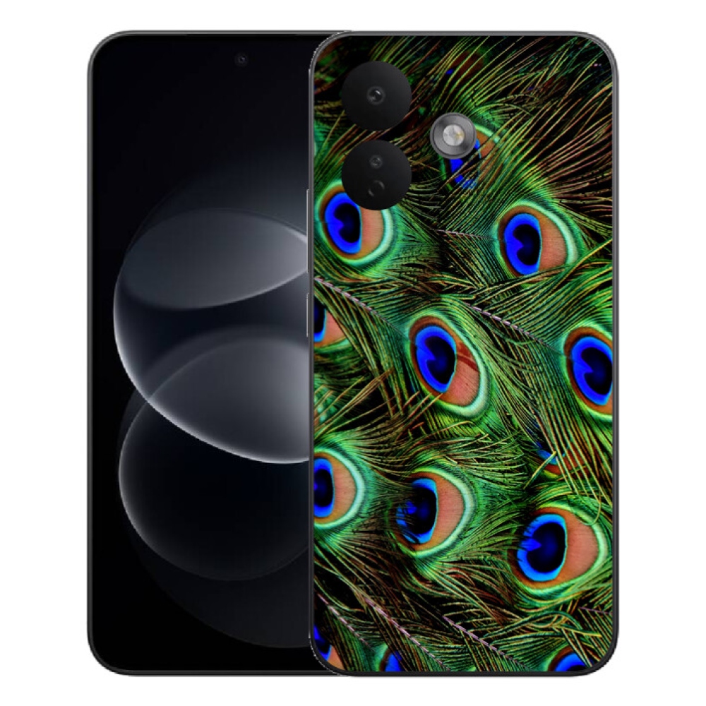 Gélový kryt mmCase na Xiaomi Redmi Note 17 Pro 5G - pávie perie