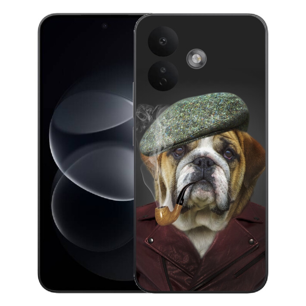 Gélový kryt mmCase na Xiaomi Redmi Note 17 Pro 5G - pes s fajkou