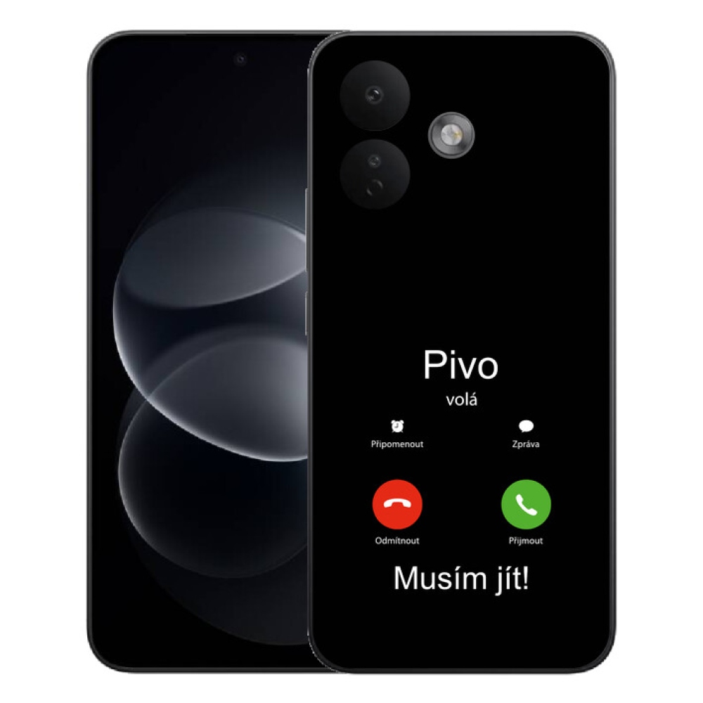 Gélový kryt mmCase na Xiaomi Redmi Note 17 Pro 5G - pivo volá čierne pozadie