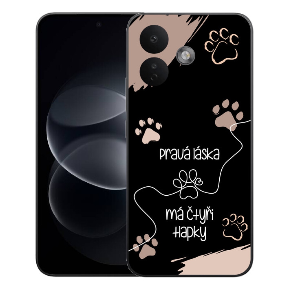 Gélový kryt mmCase na Xiaomi Redmi Note 17 Pro 5G - psí motív 1 čierne pozadie