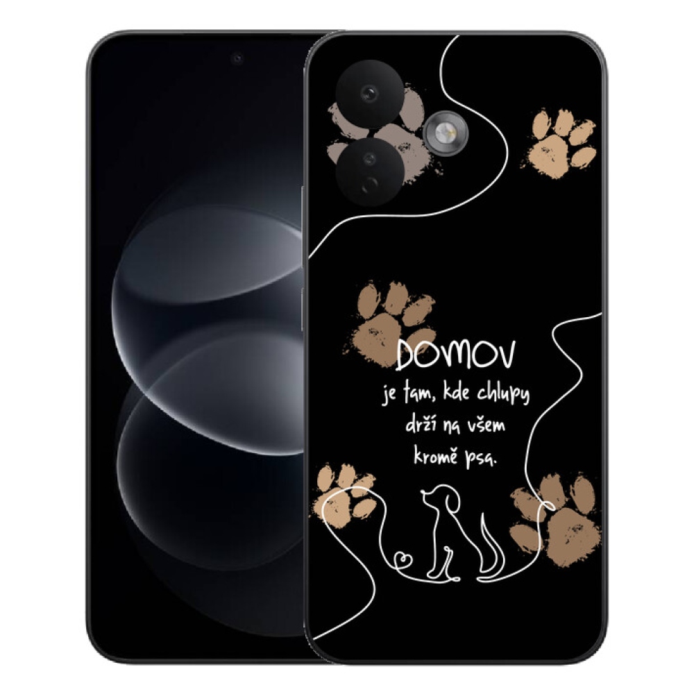 Gélový kryt mmCase na Xiaomi Redmi Note 17 Pro 5G - psí motív čierne pozadie