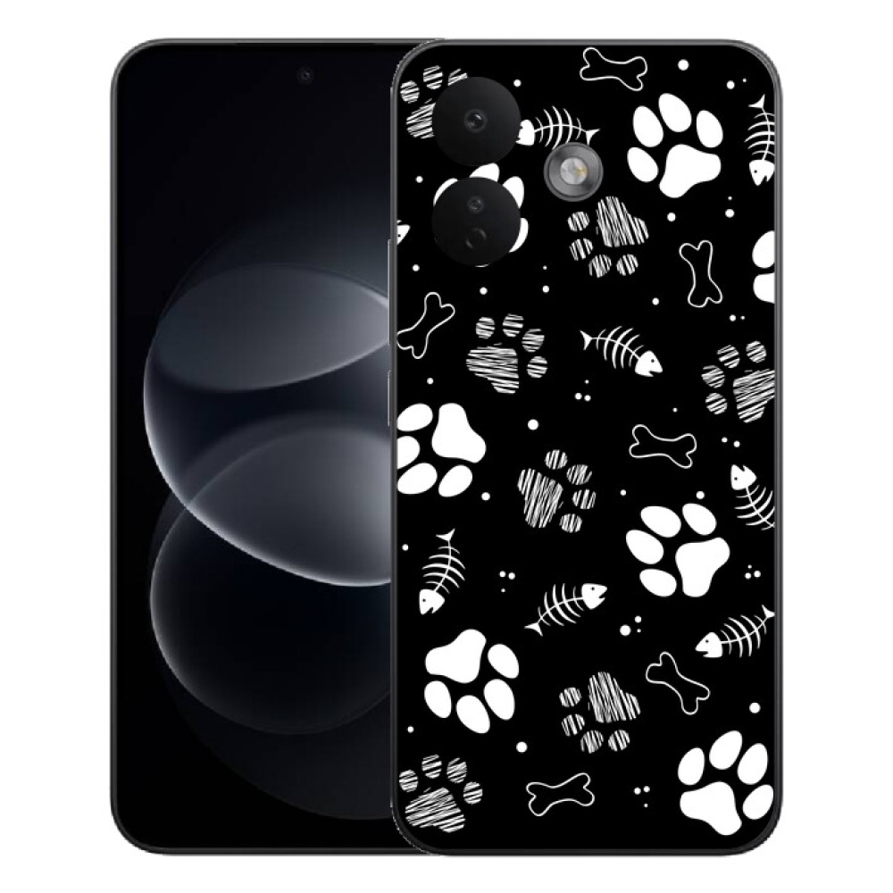 Gélový kryt mmCase na Xiaomi Redmi Note 17 Pro 5G - psie labky