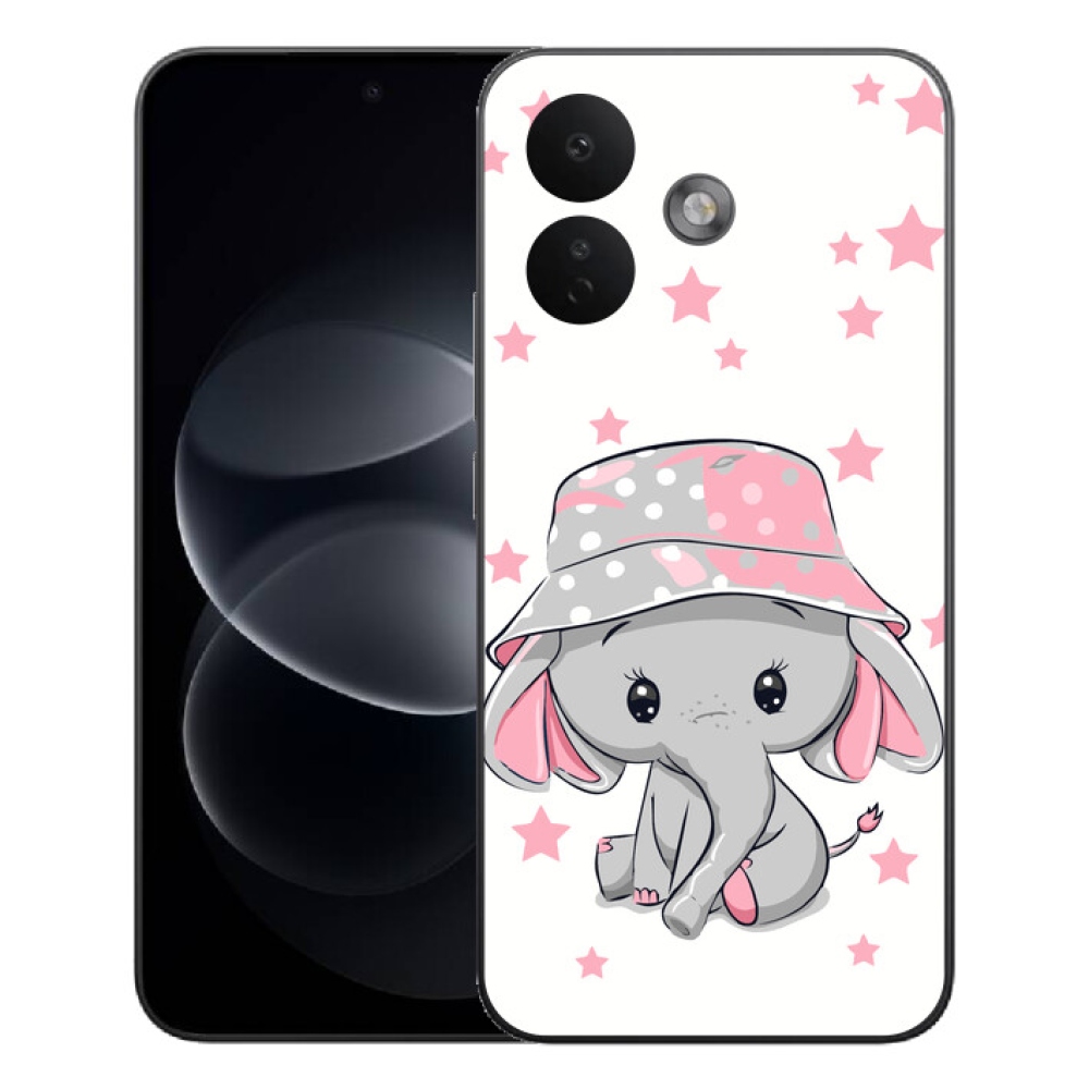 Gélový kryt mmCase na Xiaomi Redmi Note 17 Pro 5G - ružový slon