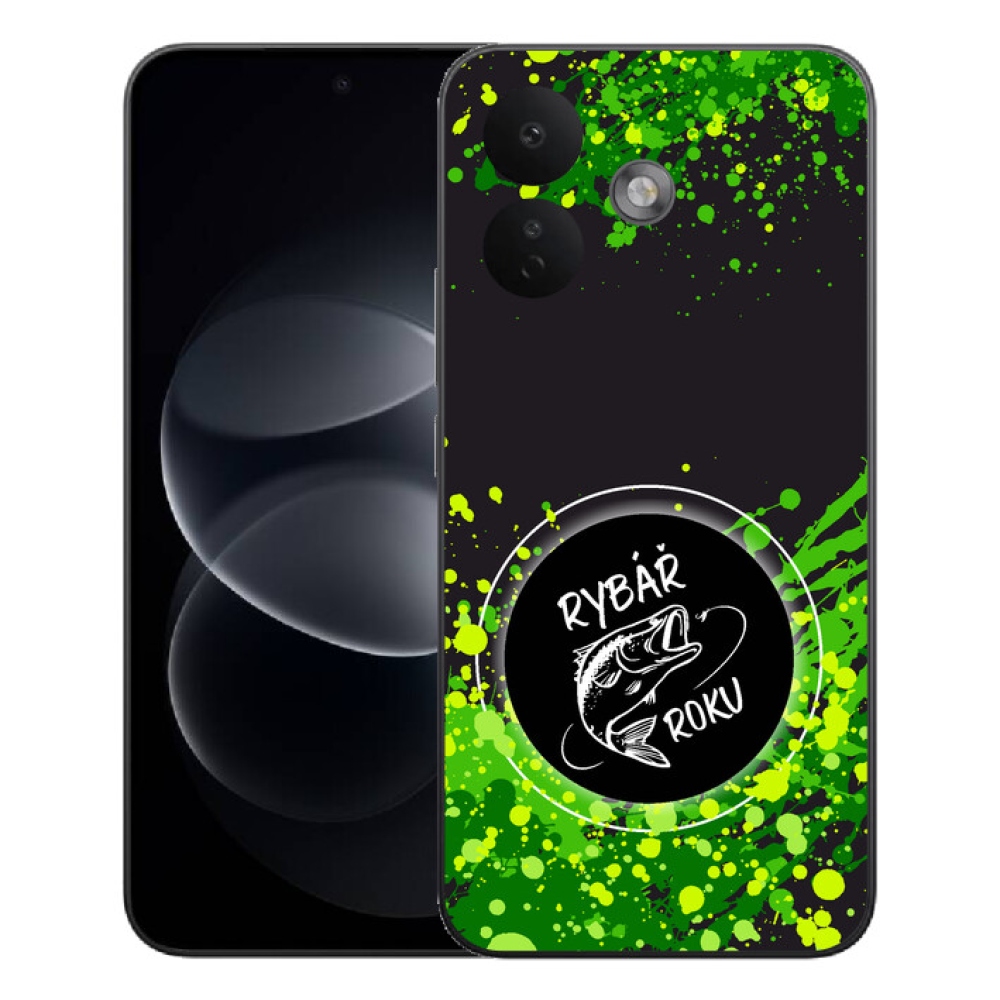 Gélový kryt mmCase na Xiaomi Redmi Note 17 Pro 5G - rybár roka čierne pozadie