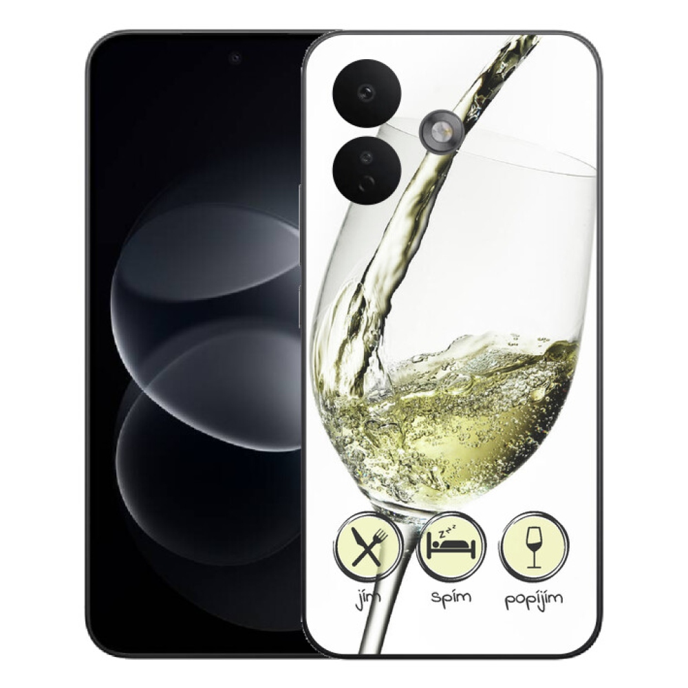 Gélový kryt mmCase na Xiaomi Redmi Note 17 Pro 5G - pohár vína bielej