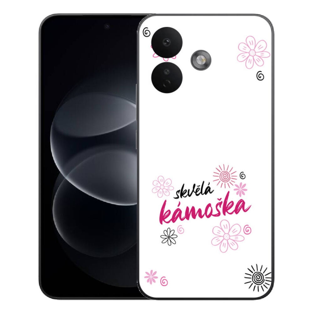 Gélový kryt mmCase na Xiaomi Redmi Note 17 Pro 5G - skvelá kamoška biele pozadie