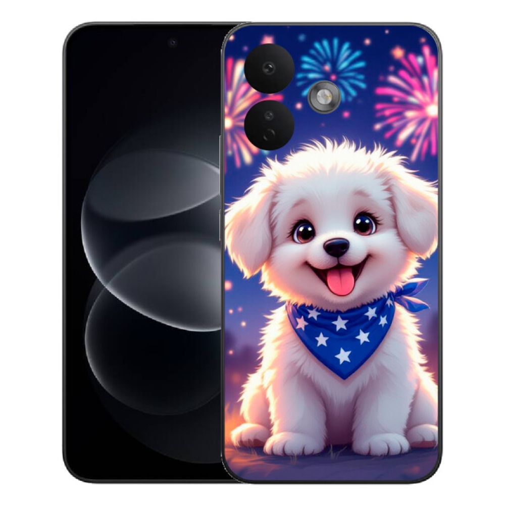 Gélový kryt mmCase na Xiaomi Redmi Note 17 Pro 5G - slávnostné šteňa