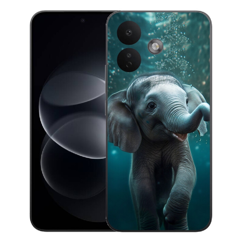 Gélový kryt mmCase na Xiaomi Redmi Note 17 Pro 5G - sloník pod vodou