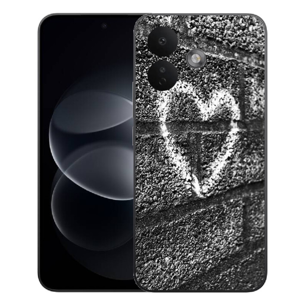 Gélový kryt mmCase na Xiaomi Redmi Note 17 Pro 5G - srdce na stene