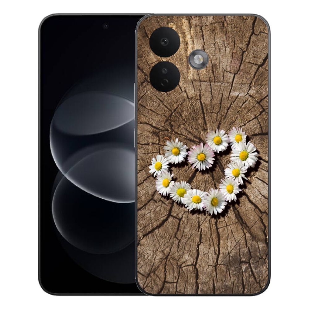 Gélový kryt mmCase na Xiaomi Redmi Note 17 Pro 5G - srdce z margaréty