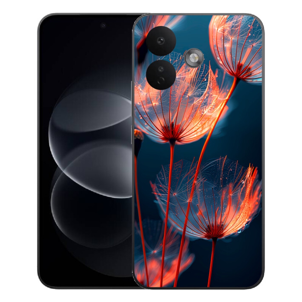 Gélový kryt mmCase na Xiaomi Redmi Note 17 Pro 5G - svetielkujúce páperie