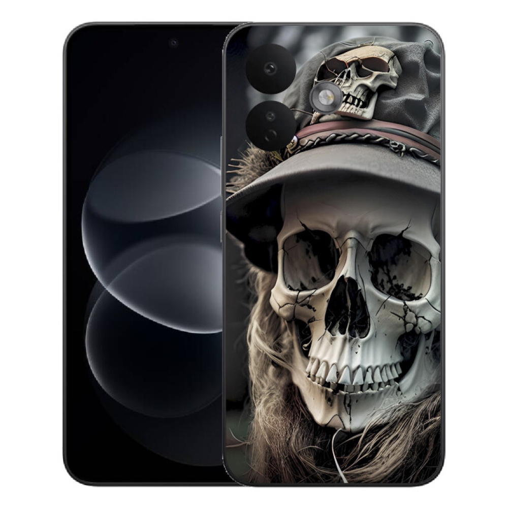 Gélový kryt mmCase na Xiaomi Redmi Note 17 Pro 5G - temná lebka