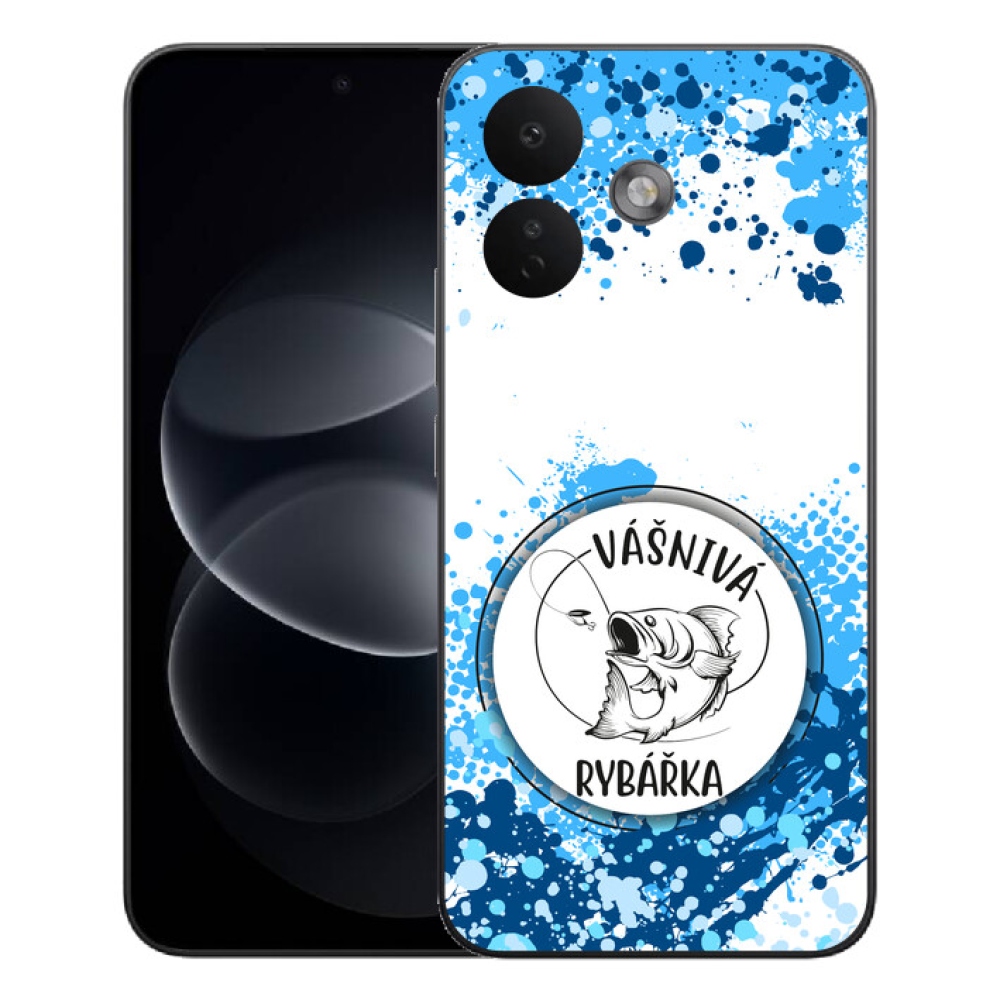 Gélový kryt mmCase na Xiaomi Redmi Note 17 Pro 5G - vášnivá rybárka biele pozadie