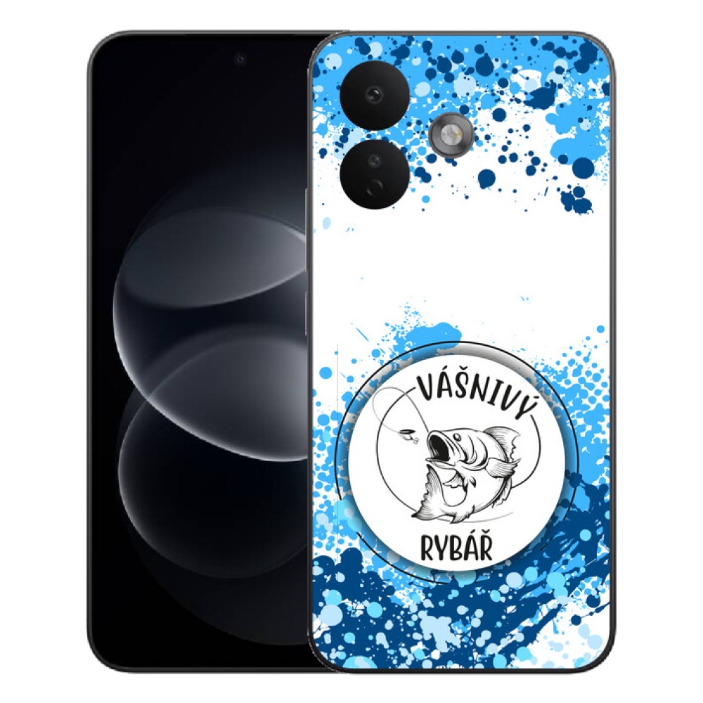 Gélový kryt mmCase na Xiaomi Redmi Note 17 Pro 5G - vášnivý rybár biele pozadie