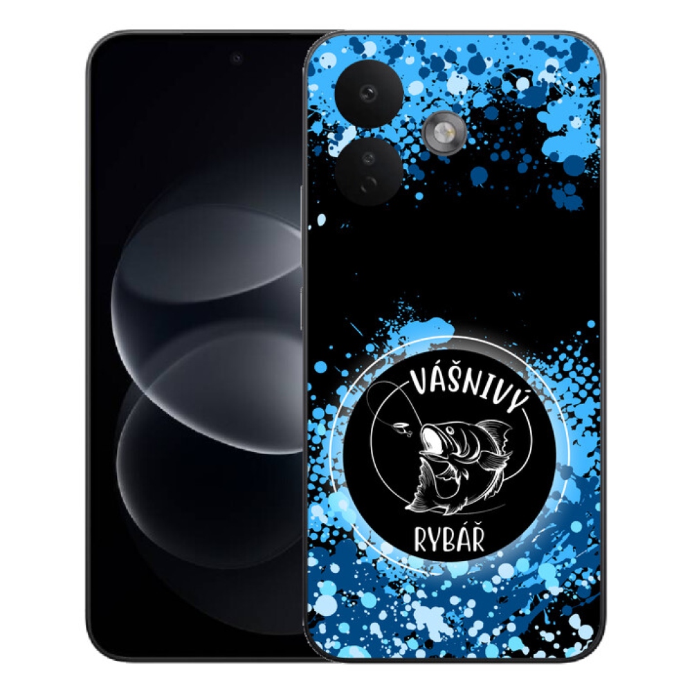 Gélový kryt mmCase na Xiaomi Redmi Note 17 Pro 5G - vášnivý rybár čierne pozadie