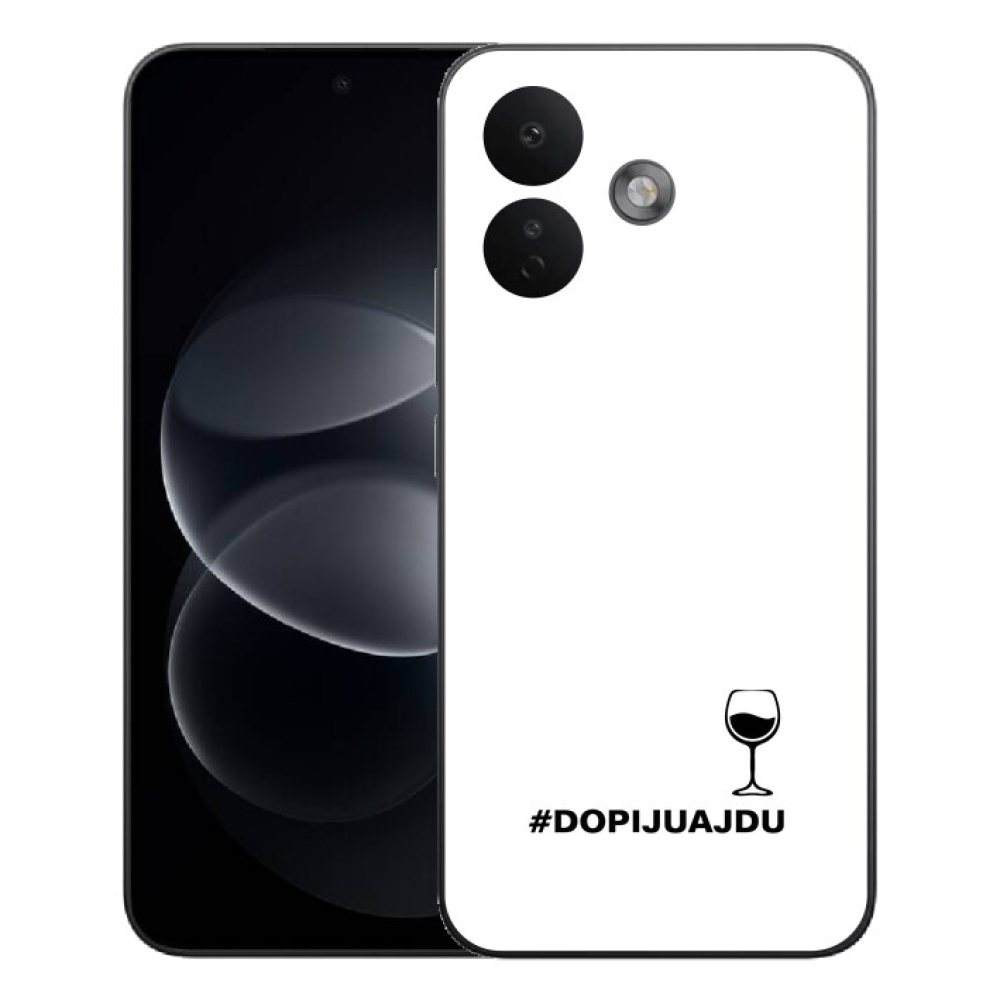 Gélový kryt mmCase na Xiaomi Redmi Note 17 Pro 5G - vínny motív biele pozadie
