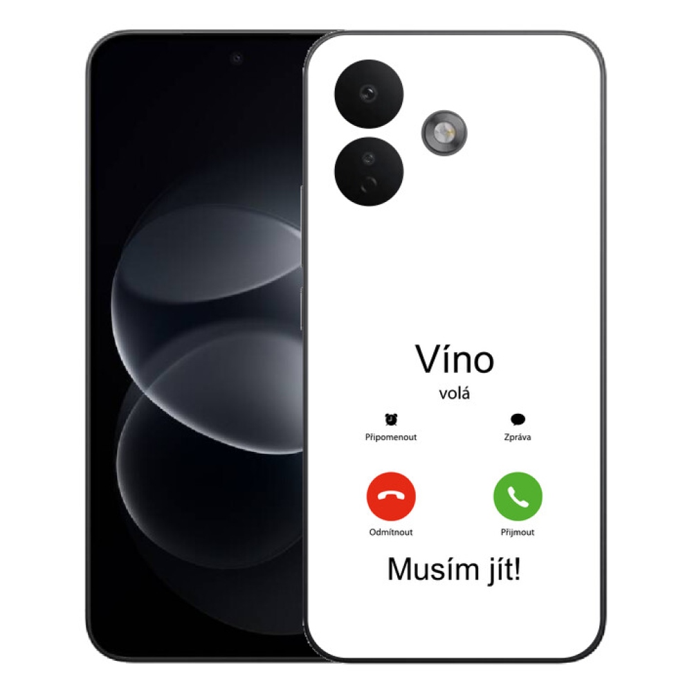 Gélový kryt mmCase na Xiaomi Redmi Note 17 Pro 5G - víno volá biele pozadie