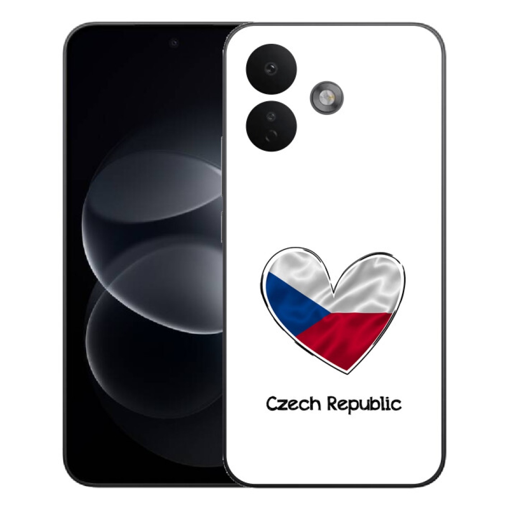 Gélový kryt mmCase na Xiaomi Redmi Note 17 Pro 5G - vlajka srdca biele pozadie