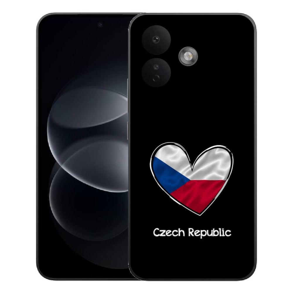 Gélový kryt mmCase na Xiaomi Redmi Note 17 Pro 5G - vlajka srdca čierne pozadie