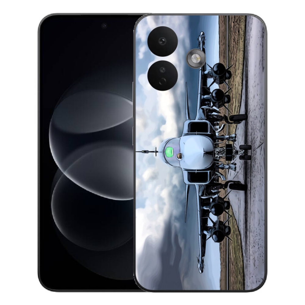 Gélový kryt mmCase na Xiaomi Redmi Note 17 Pro 5G - vojenské lietadlo