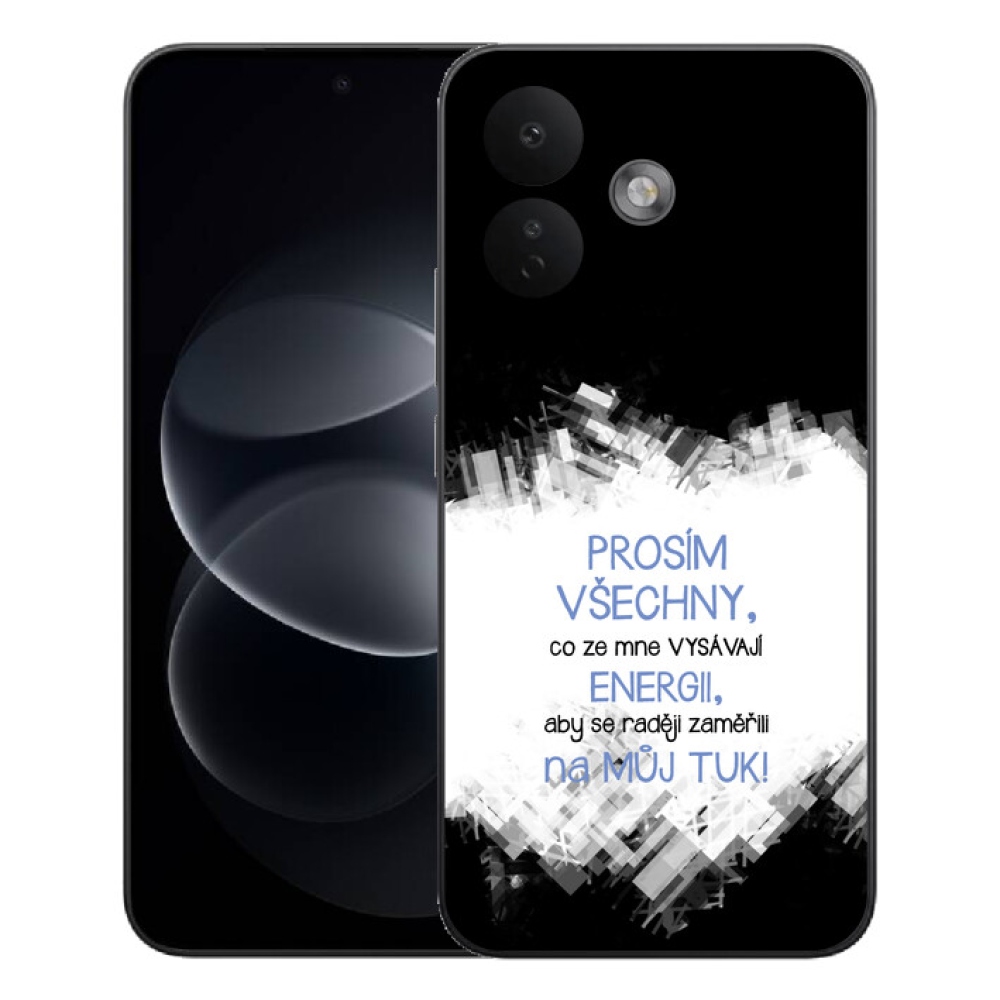Gélový kryt mmCase na Xiaomi Redmi Note 17 Pro 5G - vtipný text 1 modrý