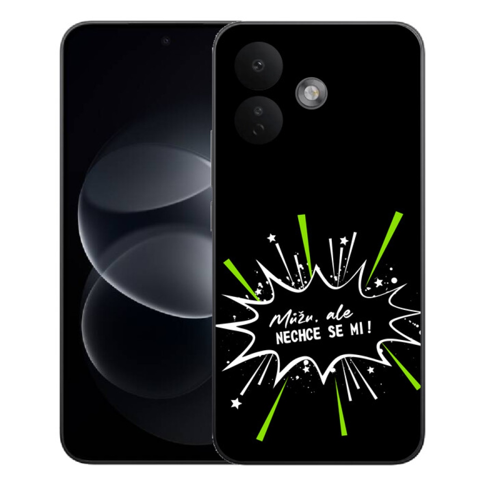 Gélový kryt mmCase na Xiaomi Redmi Note 17 Pro 5G - vtipný text 11 čierne pozadie