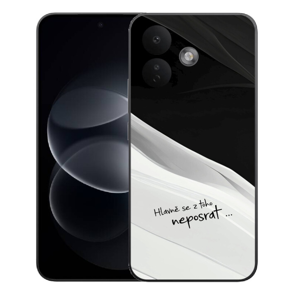Gélový kryt mmCase na Xiaomi Redmi Note 17 Pro 5G - vtipný text 13 bieločierne pozadie