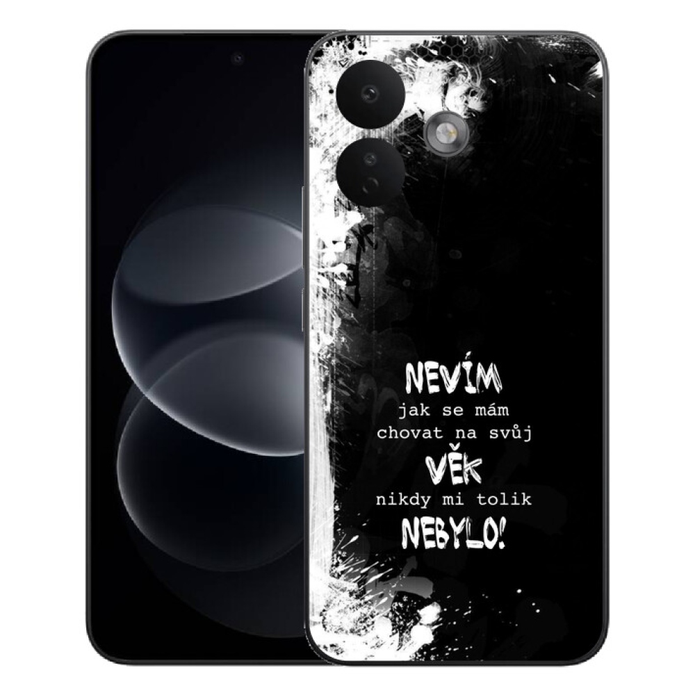 Gélový kryt mmCase na Xiaomi Redmi Note 17 Pro 5G - vtipný text 14 čierne pozadie