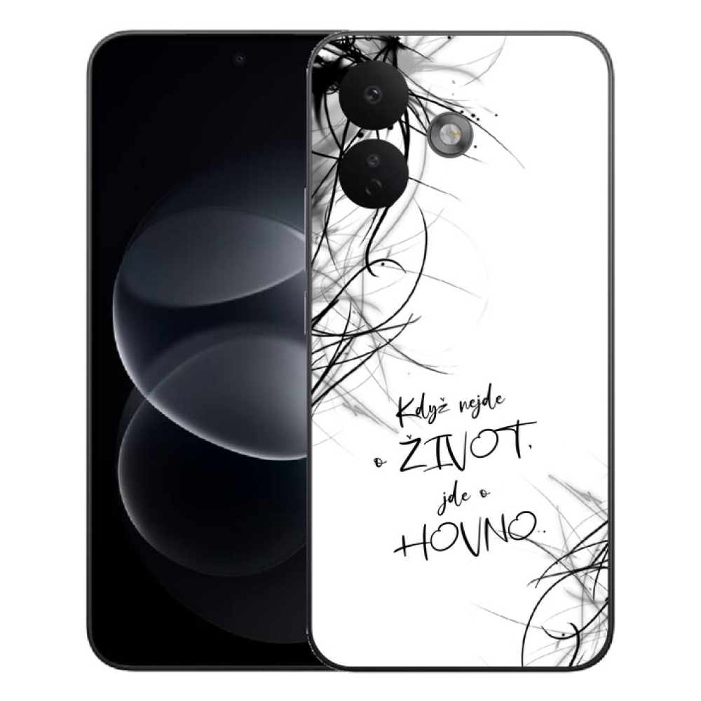 Gélový kryt mmCase na Xiaomi Redmi Note 17 Pro 5G - vtipný text 16 biele pozadie