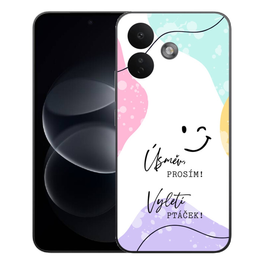 Gélový kryt mmCase na Xiaomi Redmi Note 17 Pro 5G - vtipný text 4 biele pozadie