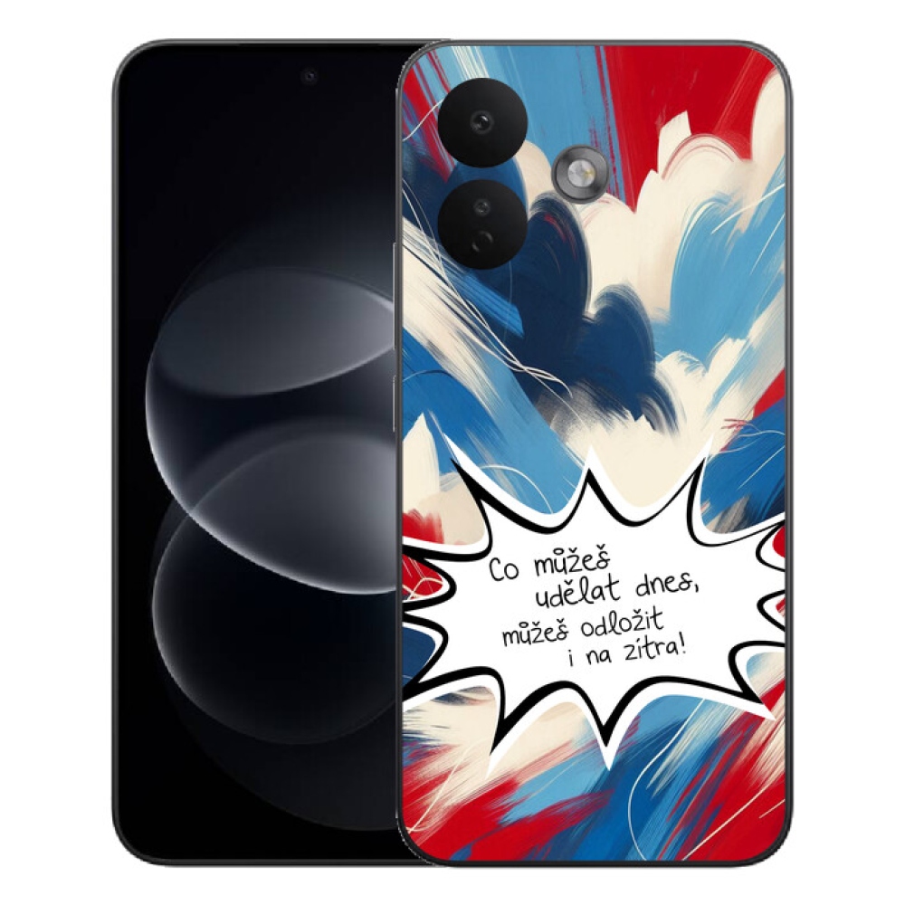 Gélový kryt mmCase na Xiaomi Redmi Note 17 Pro 5G - vtipný text 9 biele pozadie