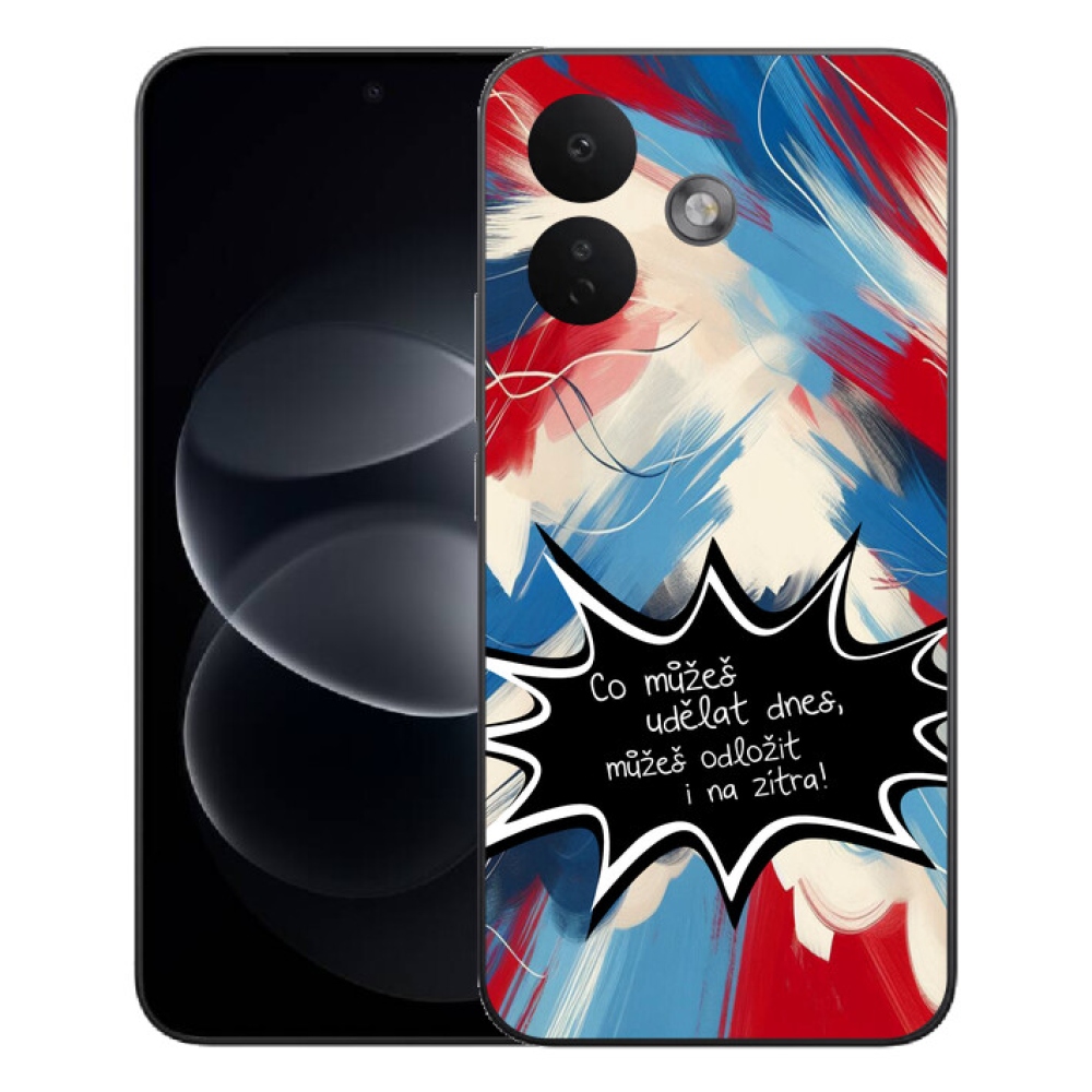 Gélový kryt mmCase na Xiaomi Redmi Note 17 Pro 5G - vtipný text 9 čierne pozadie