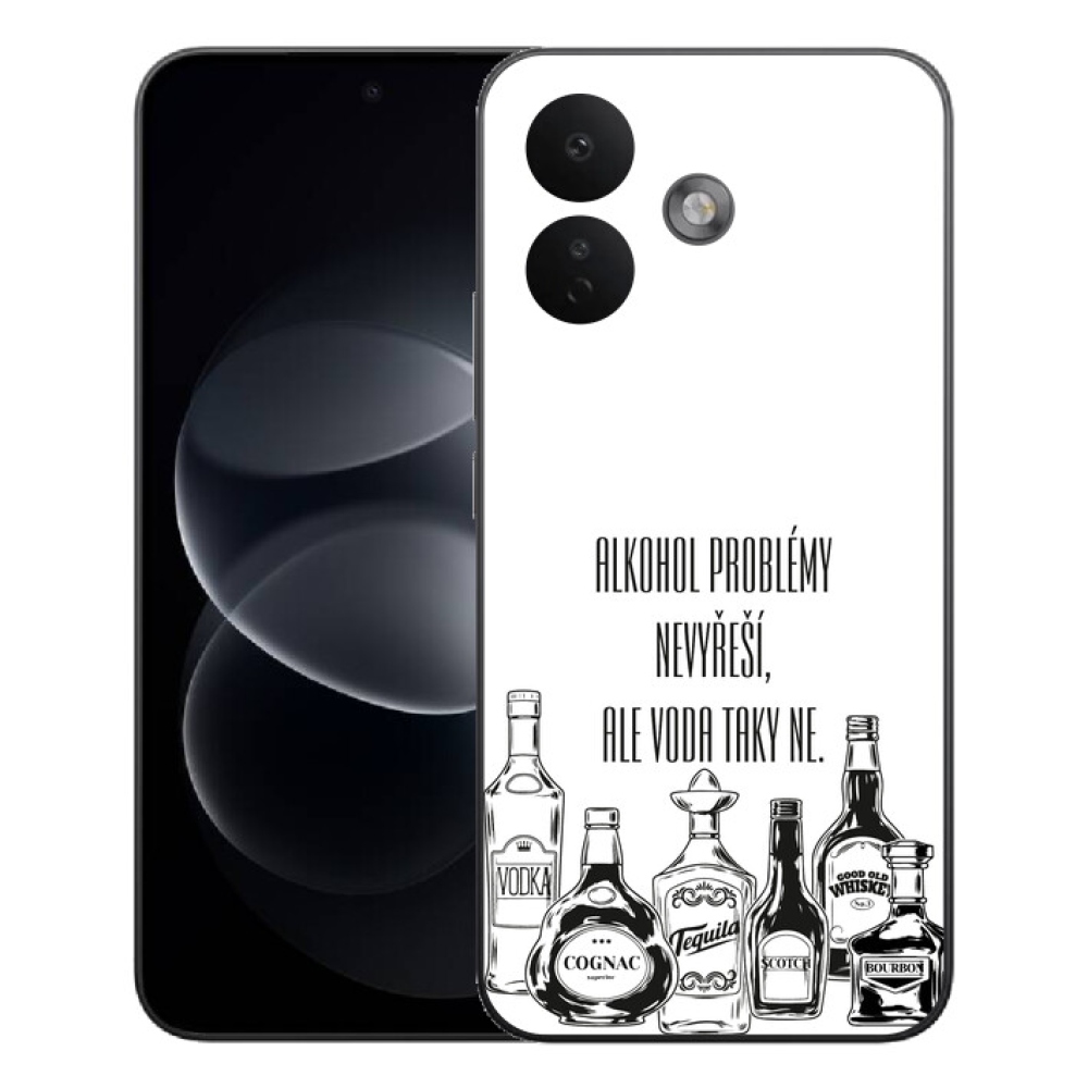 Gélový kryt mmCase na Xiaomi Redmi Note 17 Pro 5G - vtipný text biele pozadie