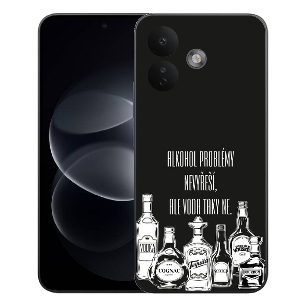 Gélový kryt mmCase na Xiaomi Redmi Note 17 Pro 5G - vtipný text čierne pozadie