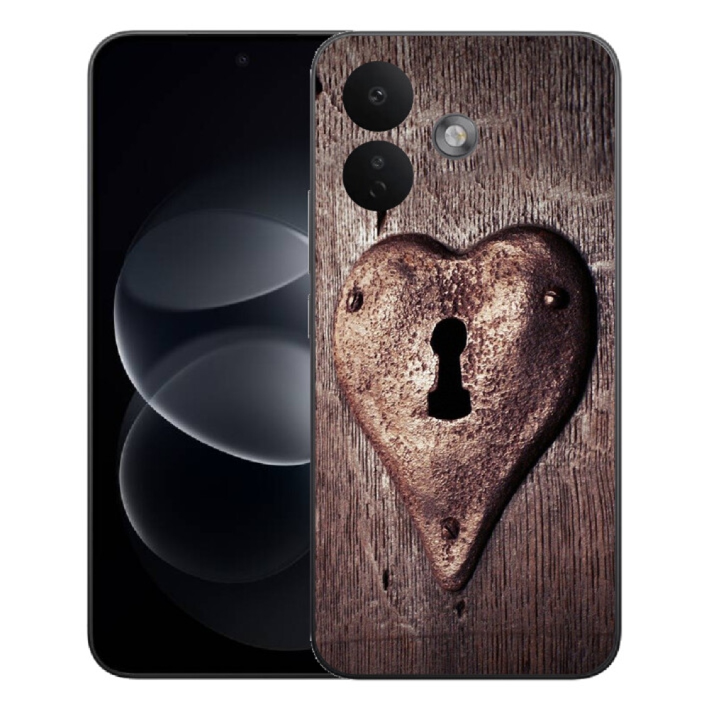 Gélový kryt mmCase na Xiaomi Redmi Note 17 Pro 5G - zámok v tvare srdca