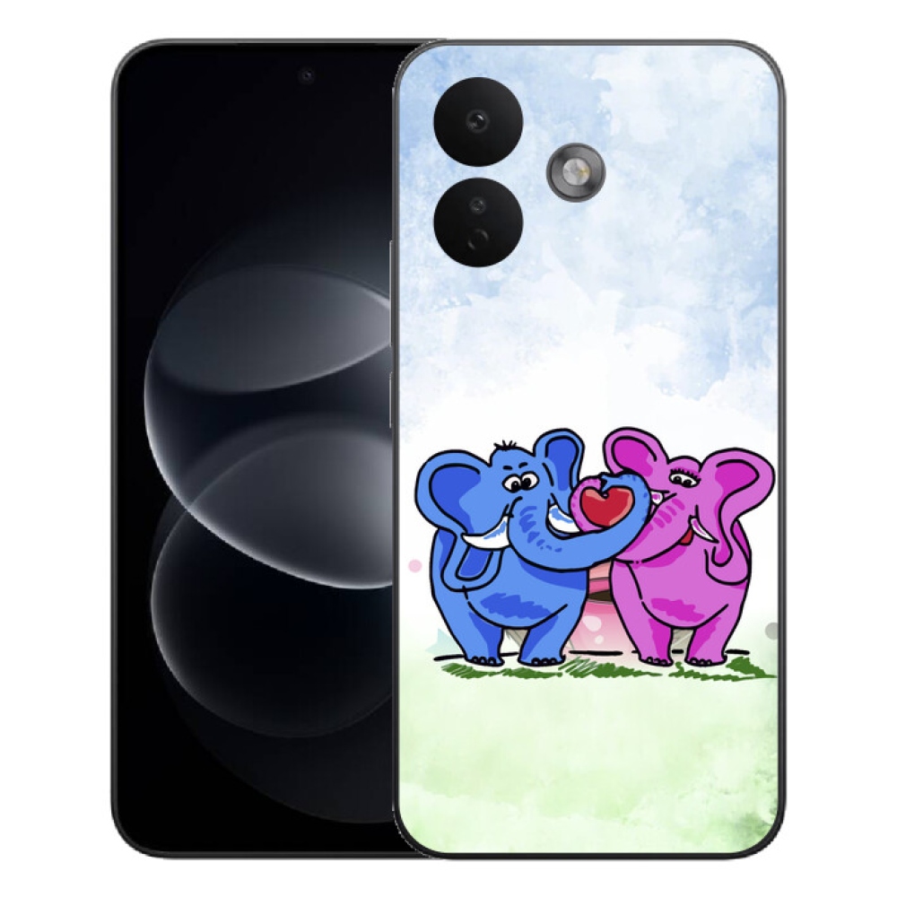 Gélový kryt mmCase na Xiaomi Redmi Note 17 Pro 5G - zamilovaní slony