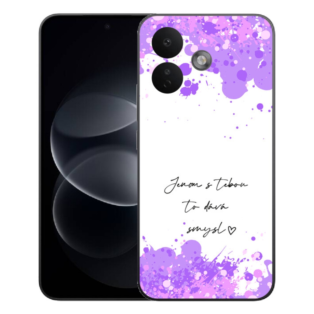 Gélový kryt mmCase na Xiaomi Redmi Note 17 Pro 5G - zamilovaný text biele pozadie