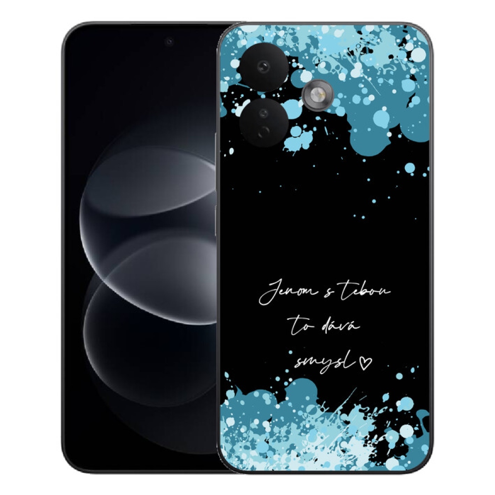 Gélový kryt mmCase na Xiaomi Redmi Note 17 Pro 5G - zamilovaný text čierne pozadie